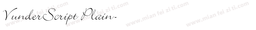 VunderScript Plain字体转换